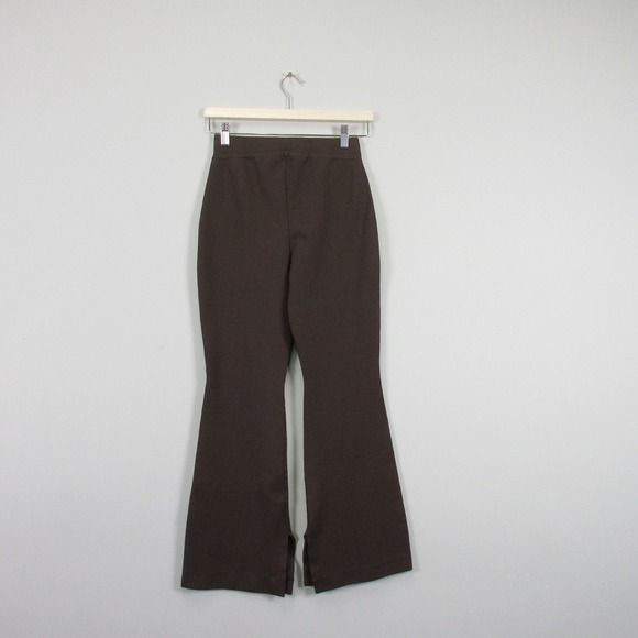 Aritzia TEN by Babaton Paramount Brown Flare Pants Womens Knit Small Pull On 450 - Picture 9 of 10